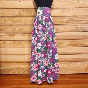 Vintage 1960s mod floral maxi skirt
